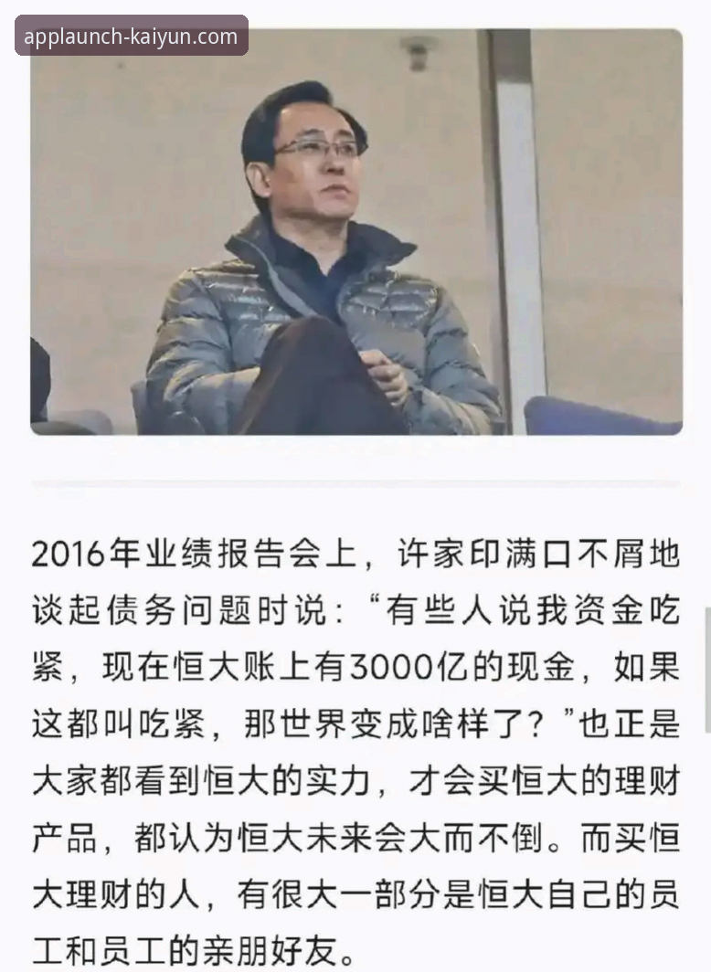 kaiyun官网登录页面 从“金元足球”到庭审现场:许家印案背后的商业逻辑与风险深度解析